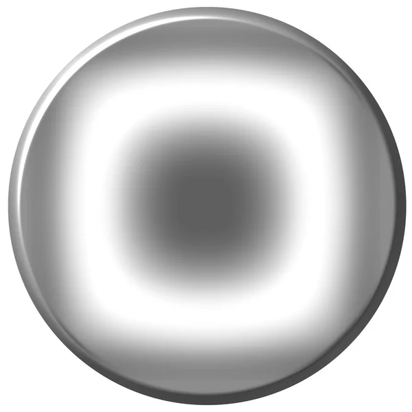 Stříbrné kruhové tlačítko — Stock fotografie
