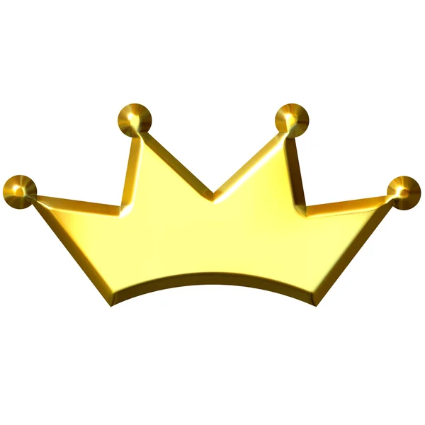 3D золотою короною — стокове фото