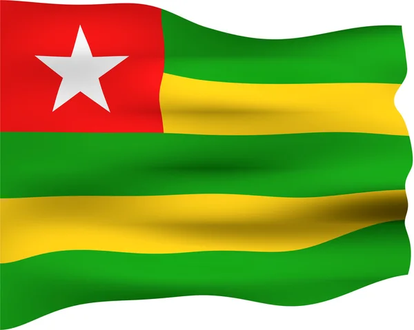 3D Flag of Togo — Stock Photo, Image