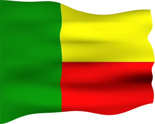 Flaga 3D Beninu — Zdjęcie stockowe