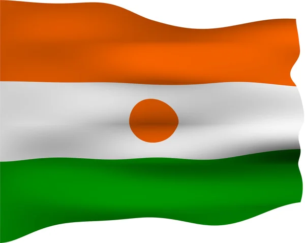 3D Flag of Niger — Stock Photo, Image