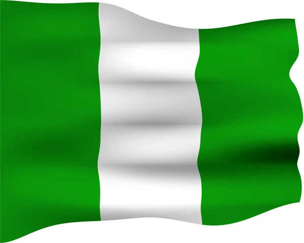 3D σημαία της Νιγηρίας — Φωτογραφία Αρχείου