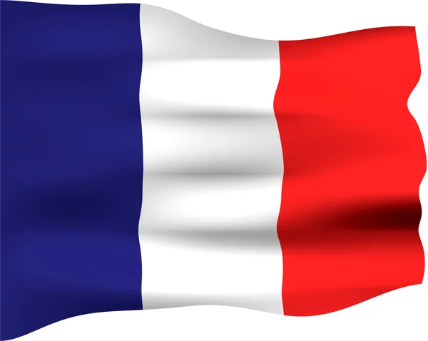3D Flagge von Frankreich — Stockfoto