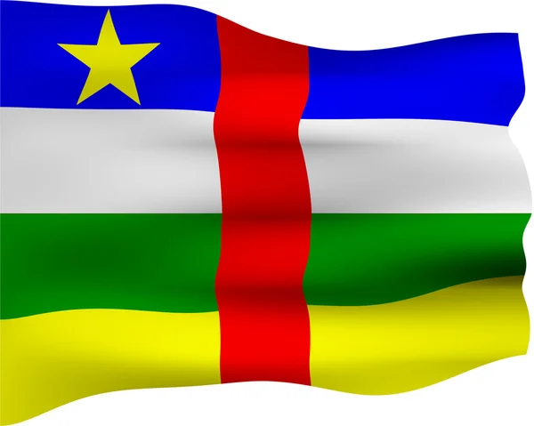 3D Flag of Central African Republic — Stock Photo, Image