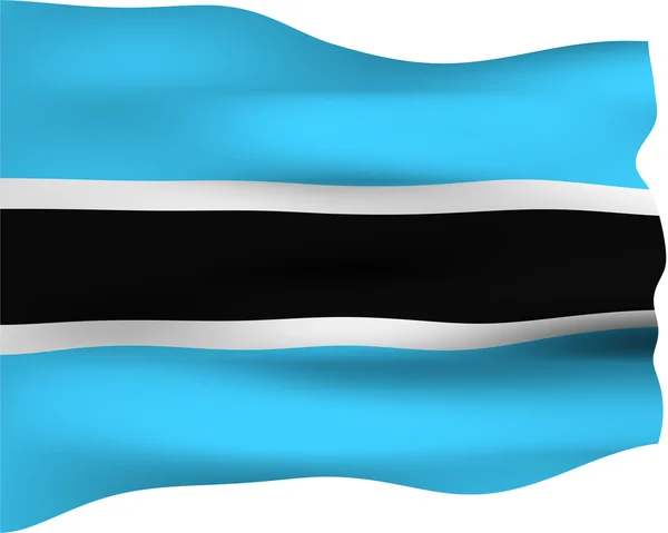 Bandiera 3D del Botswana — Foto Stock