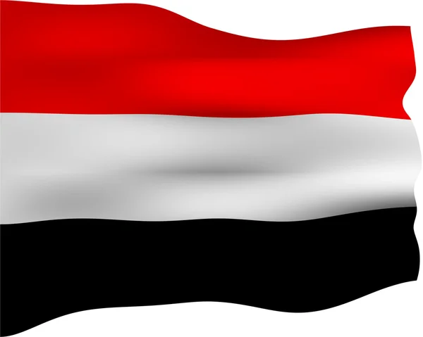 3D-флаг Йемена — стоковое фото