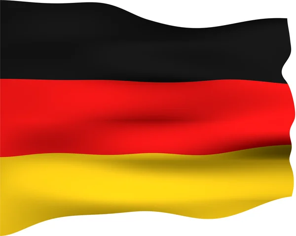 3d Flagge von Deutschland — Stockfoto