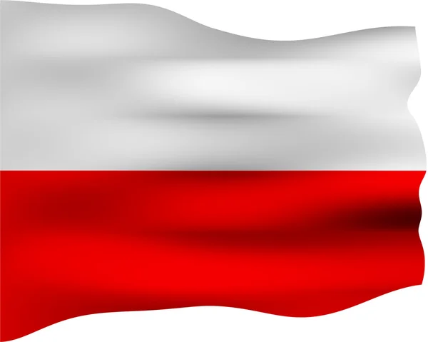 Bandeira 3d de poland — Fotografia de Stock