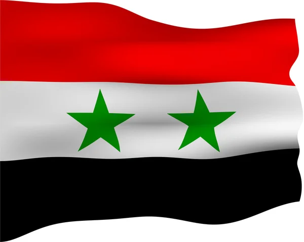 3D flagga Syrien — Stockfoto