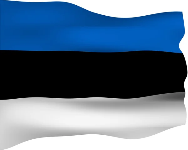 3D прапор Естонії — стокове фото