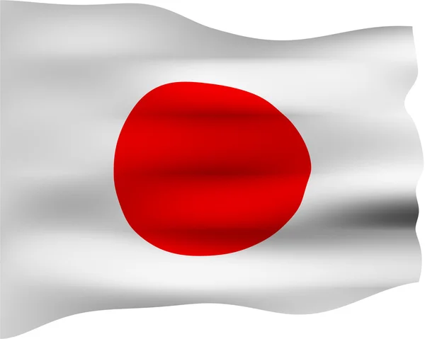 3D прапор Японії — стокове фото