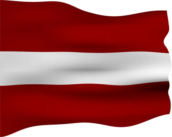 Bandera 3D de Letonia — Foto de Stock