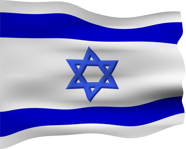3D vlajka Izraele — Stock fotografie