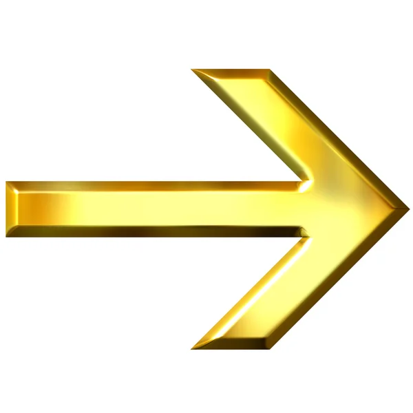 3D golden Arrow — Stockfoto