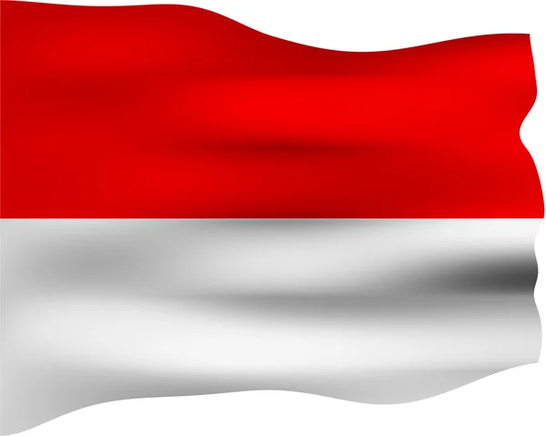 印尼的 3d 国旗 — 图库照片