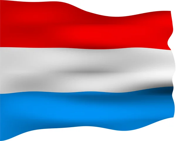 Bandera 3D de Luxemburgo — Foto de Stock