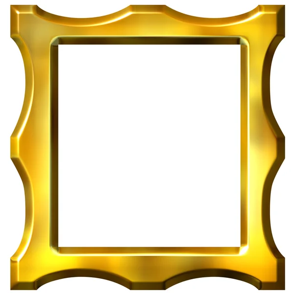 Moldura dourada 3D — Fotografia de Stock