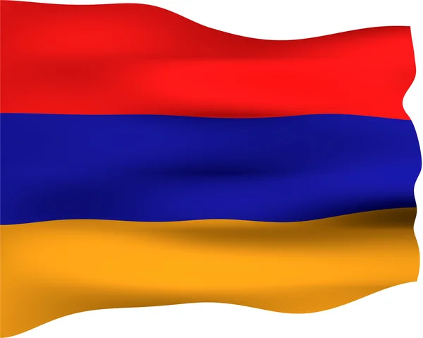 3D flagga Armenien — Stockfoto