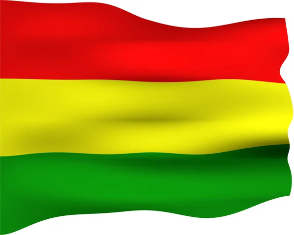 3D flagga bolivia — Stockfoto