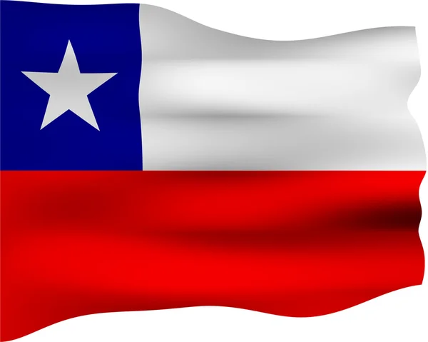 Bandeira 3D de Chile — Fotografia de Stock