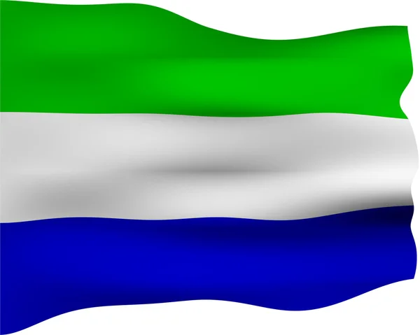 Bandeira 3D da Serra Leoa — Fotografia de Stock