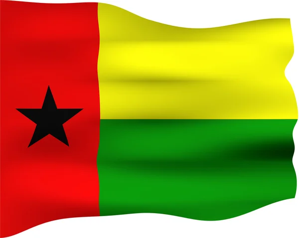 Bandiera 3D della Guinea Bissau — Foto Stock