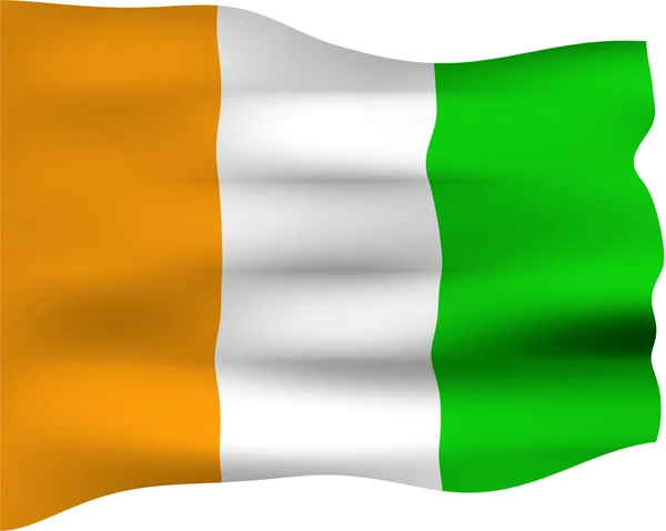 3D Flag of Ivory Coast — Stock Photo, Image