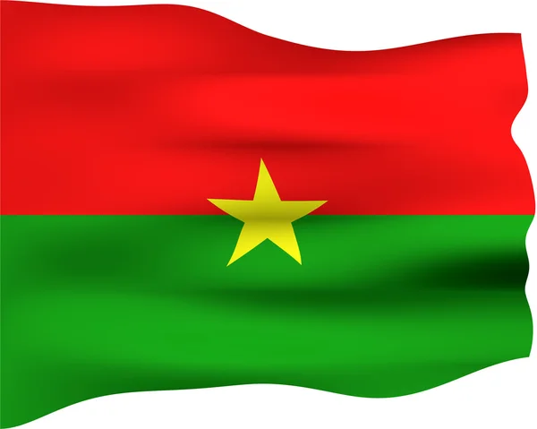 3D Flag of Burkina Faso — Stock Photo, Image