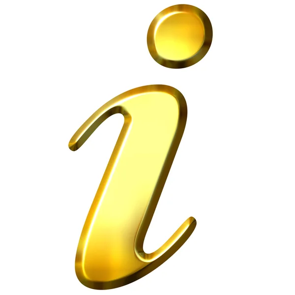 3D σύμβολο golden πληροφορίες — Φωτογραφία Αρχείου