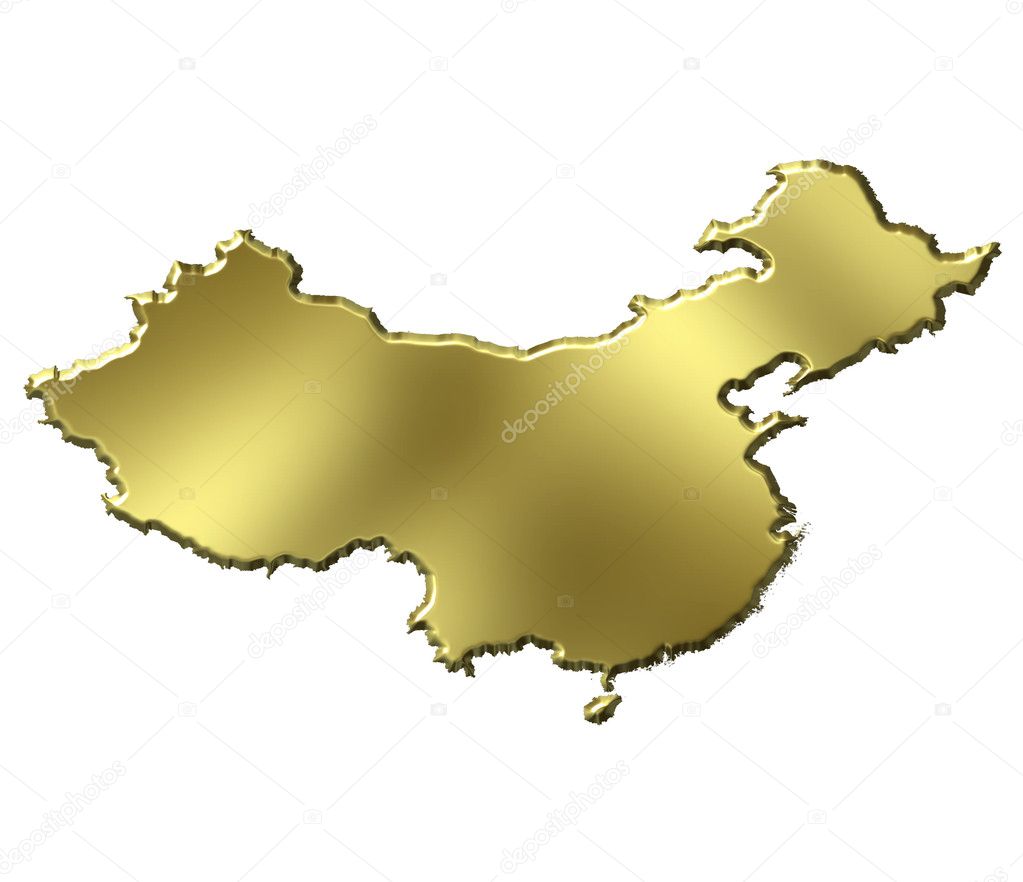 China 3d Golden Map