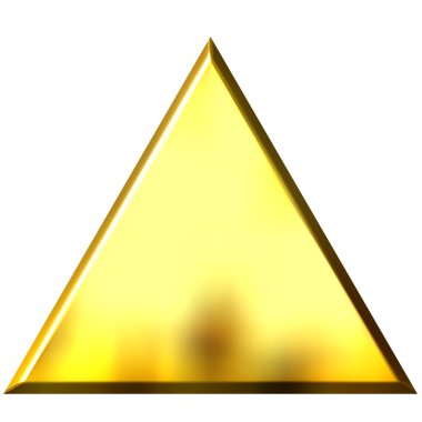 3D Golden Triangle clipart