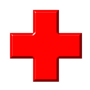 3D Red Cross clipart