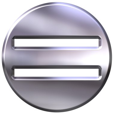 3D Silver Framed Equality Symbol clipart