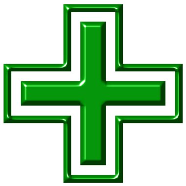 3D Pharmacy Cross clipart