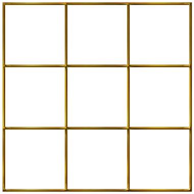 3D Golden Grid clipart