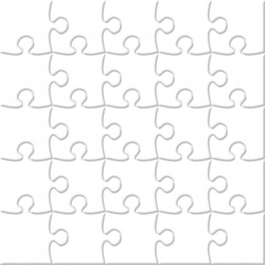 Blank 3D 5x5 Puzzle clipart