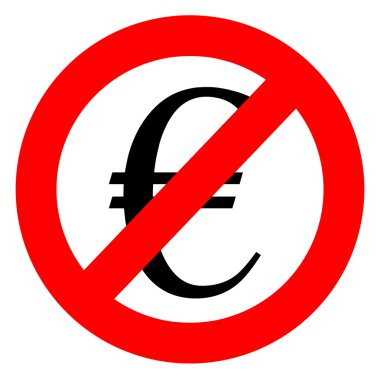 Free of charge anti euro sign clipart