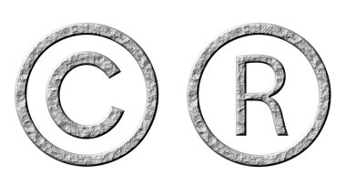 Stone Copyright and Registered Symbols clipart