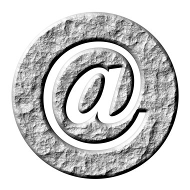 3D Stone Email Symbol clipart