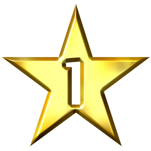 Número 1 Estrela — Fotografia de Stock