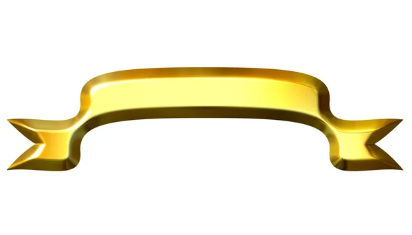 Золотое знамя 3D — стоковое фото