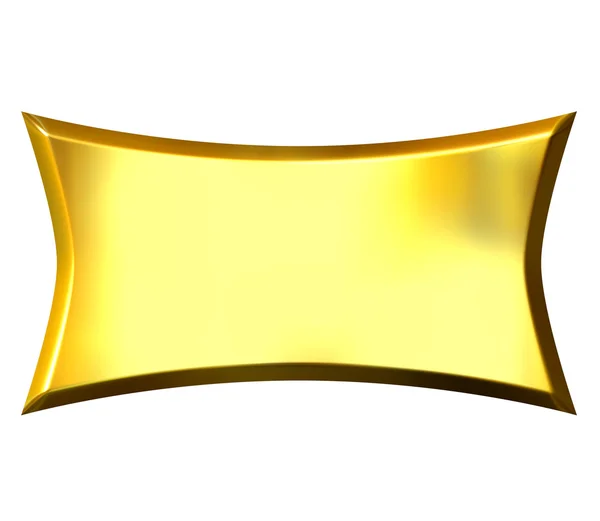 Bandeira dourada 3D — Fotografia de Stock