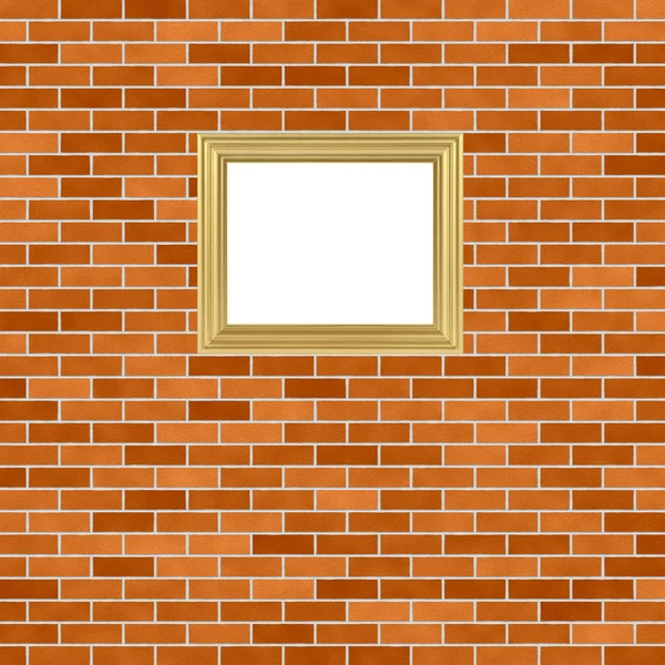 Marco en muro de ladrillo — Foto de Stock