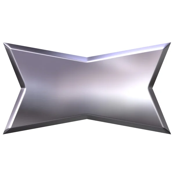 Bandeira de prata 3D — Fotografia de Stock