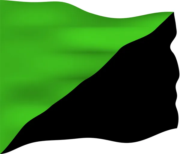 Зелёный флаг анархизма — стоковое фото