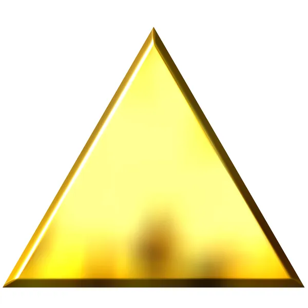3D zlatý trojúhelník — Stock fotografie