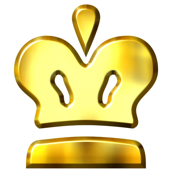 3 d の黄金の王冠 — ストック写真
