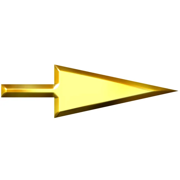 3D Złota strzała — Zdjęcie stockowe