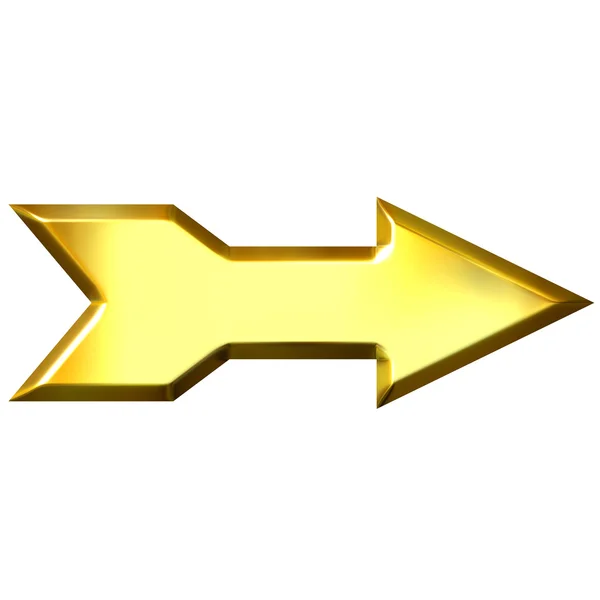 Flecha de oro 3d — Foto de Stock