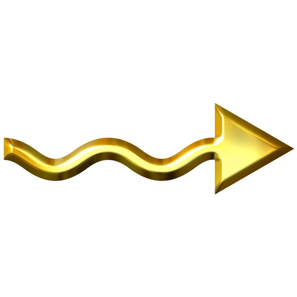 Freccia d'oro 3d — Foto Stock